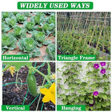 1Pack Garden Trellis Netting for Climbing Plants Outdoor Heavy Duty 27 Strands & 4x4 Inch Mesh Plant Climbing Net Strong Support for Clematis Tomatoes Cucumber Vine Plants 5.9x11.8FT - Green