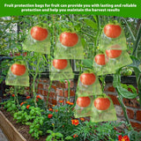 7*9cm 100PCS Fruit Protection Bags Green Netting Drawstring Mesh Cover, Pest Barrier for Tomato, Fruits, Blueberry, Veggies Garden - White - Size 7*9cm