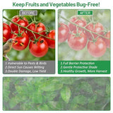 150*75*45cm(L*W*H) 2 Pack Garden Netting for Raised Beds, Ultra Fine Mesh Bird Netting Raised Garden Bed Cover, Plant Covers Pest Barrier Screen with Drawstring for Vegetables Fruits Flowers Protection - White