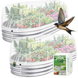 130*80*45cm(L*W*H) 2 Pack Garden Netting for Raised Beds, Ultra Fine Mesh Bird Netting Raised Garden Bed Cover, Plant Covers Pest Barrier Screen with Drawstring for Vegetables Fruits Flowers Protection - White