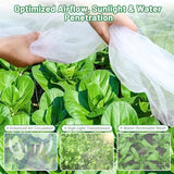 180*45*40cm(L*W*H) 2 Pack Garden Netting for Raised Beds, Ultra Fine Mesh Bird Netting Raised Garden Bed Cover, Plant Covers Pest Barrier Screen with Drawstring for Vegetables Fruits Flowers Protection - White