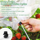 190*100*45cm(L*W*H) 2 Pack Garden Netting for Raised Beds, Ultra Fine Mesh Bird Netting Raised Garden Bed Cover, Plant Covers Pest Barrier Screen with Drawstring for Vegetables Fruits Flowers Protection - White