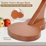 Embroidery Stand Beech Wood Violin Base Clamp Cross Stitch Holder Adjustable Height and Angle, Stable Violin-Shaped Base, Universal Clamp Fits Most Hoops, Premium Beech Wood Construction In Australia - Darrahopens