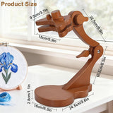 Embroidery Stand Beech Wood Violin Base Clamp Cross Stitch Holder Adjustable Height and Angle, Stable Violin-Shaped Base, Universal Clamp Fits Most Hoops, Premium Beech Wood Construction