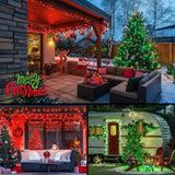 LED White Christmas Lights Outdoor, String Lights Plug in | Extendable, 8 Modes Christmas Tree Light, Timer, Durable, for Room Garden Patio Porch Wedding Christmas Halloween Decoration - Red & Green - Size 50m 500-LED Light String with 3m Extension Cable