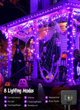 Solar String Lights Outdoor, 2 Pack LED Solar Outdoor Lights | Solar Fairy Lights with 8 Lighting Modes, Waterproof Solar Christmas Halloween  Lights for Outside Tree Garden Balcony Gazebo Party - Purple - Size 22ft 30-LED String Light