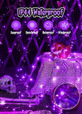 Solar String Lights Outdoor, 2 Pack LED Solar Outdoor Lights | Solar Fairy Lights with 8 Lighting Modes, Waterproof Solar Christmas Halloween  Lights for Outside Tree Garden Balcony Gazebo Party - Purple - Size 72ft 200-LED String Light