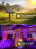 Solar String Lights Outdoor, 2 Pack LED Solar Outdoor Lights | Solar Fairy Lights with 8 Lighting Modes, Waterproof Solar Christmas Halloween  Lights for Outside Tree Garden Balcony Gazebo Party - Purple - Size 72ft 200-LED String Light