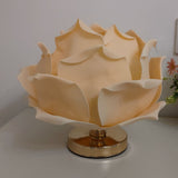 Dimmable Rose Shape Table Lamp - Romantic Floral Ambient Light with Metal Base for Bedroom, Living Room, and Lover Girlfriend Gift Wedding Anniversary Occasions - Pink - Size 15.7x11Inches