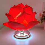 Dimmable Rose Shape Table Lamp - Romantic Floral Ambient Light with Metal Base for Bedroom, Living Room, and Lover Girlfriend Gift Wedding Anniversary Occasions - White - Size 15.7x11Inches
