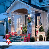 LED White Christmas Lights Outdoor, String Lights Plug in | Extendable, 8 Modes Christmas Tree Light, Timer, Durable, for Room Garden Patio Porch Wedding Christmas Halloween Decoration - White - Size 100m 1000-LED Light String with 3m Extension Cable