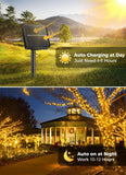 Solar String Lights Outdoor, 2 Pack LED Solar Outdoor Lights | Solar Fairy Lights with 8 Lighting Modes, Waterproof Solar Christmas Halloween  Lights for Outside Tree Garden Balcony Gazebo Party - Warm White - Size 22ft 30-LED String Light