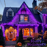 LED White Christmas Lights Outdoor, String Lights Plug in | Extendable, 8 Modes Christmas Tree Light, Timer, Durable, for Room Garden Patio Porch Wedding Christmas Halloween Decoration - Purple - Size 100m 1000-LED Light String with 3m Extension Cable