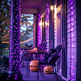 LED White Christmas Lights Outdoor, String Lights Plug in | Extendable, 8 Modes Christmas Tree Light, Timer, Durable, for Room Garden Patio Porch Wedding Christmas Halloween Decoration - Purple - Size 100m 1000-LED Light String with 3m Extension Cable