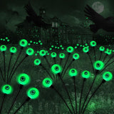 Halloween Decorations Outdoor Solar Scary Eyeball Lights,2PACKS LED Green Eyeball Swaying Firefly Lights,Waterproof Solar Halloween Path Lights for Yard/Garden/Lawn/Party Decor - Green - Size 8 led In Australia - Darrahopens