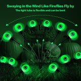 Halloween Decorations Outdoor Solar Scary Eyeball Lights,2PACKS LED Green Eyeball Swaying Firefly Lights,Waterproof Solar Halloween Path Lights for Yard/Garden/Lawn/Party Decor - Green - Size 8 led In Australia - Darrahopens