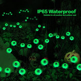 Halloween Decorations Outdoor Solar Scary Eyeball Lights,2PACKS LED Green Eyeball Swaying Firefly Lights,Waterproof Solar Halloween Path Lights for Yard/Garden/Lawn/Party Decor - Green - Size 8 led In Australia - Darrahopens
