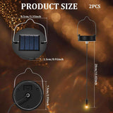 Solar Light Replacement Tops - Waterproof Solar Lantern Lid Parts with Rechargeable Battery AA 600mAh for Outdoor Hanging Lanterns, Garden, Yard, Patio, Lamp DIY Decorations - Warm Light - Size 4-Pack