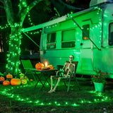 LED White Christmas Lights Outdoor, String Lights Plug in | Extendable, 8 Modes Christmas Tree Light, Timer, Durable, for Room Garden Patio Porch Wedding Christmas Halloween Decoration - Green - Size 20m 200-LED Light String with 3m Extension Cable
