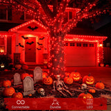 LED White Christmas Lights Outdoor, String Lights Plug in | Extendable, 8 Modes Christmas Tree Light, Timer, Durable, for Room Garden Patio Porch Wedding Christmas Halloween Decoration - Red - Size 100m 800-LED Light String with 3m Extension Cable