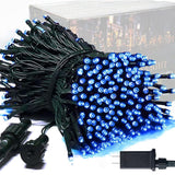 LED White Christmas Lights Outdoor, String Lights Plug in | Extendable, 8 Modes Christmas Tree Light, Timer, Durable, for Room Garden Patio Porch Wedding Christmas Halloween Decoration - Blue - Size 100m 1000-LED Light String with 3m Extension Cable