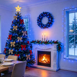 LED White Christmas Lights Outdoor, String Lights Plug in | Extendable, 8 Modes Christmas Tree Light, Timer, Durable, for Room Garden Patio Porch Wedding Christmas Halloween Decoration - Blue - Size 50m 400-LED Light String with 3m Extension Cable
