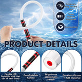 4Pack 30" Bendable LED Flashlight Stick Rechargeable, Classic with 1 Pair Gloves, Flexible Work Light Stick, High Lumen 3 Brightness Modes, 360° Rotate, Car Repair Mechanical Inspection - White - Size 4Pack