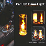 2 Pack USB LED Night Light, Portable Touch-Control Flame Atmosphere Lamp for Car, Bedroom, Camping, and Parties, USB-Powered, Realistic Flame Design, Ideal for Vehicle & Home Décor