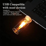 2 Pack USB LED Night Light, Portable Touch-Control Flame Atmosphere Lamp for Car, Bedroom, Camping, and Parties, USB-Powered, Realistic Flame Design, Ideal for Vehicle & Home Décor
