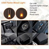 2 Pack USB LED Night Light, Portable Touch-Control Flame Atmosphere Lamp for Car, Bedroom, Camping, and Parties, USB-Powered, Realistic Flame Design, Ideal for Vehicle & Home Décor