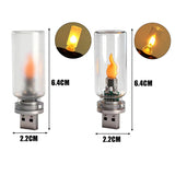 2 Pack USB LED Night Light, Portable Touch-Control Flame Atmosphere Lamp for Car, Bedroom, Camping, and Parties, USB-Powered, Realistic Flame Design, Ideal for Vehicle & Home Décor