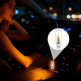 2 Pack USB LED Night Light, Portable Touch-Control Flame Atmosphere Lamp for Car, Bedroom, Camping, and Parties, USB-Powered, Realistic Flame Design, Ideal for Vehicle & Home Décor
