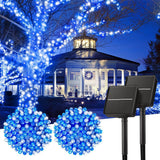 Solar String Lights Outdoor, 2 Pack LED Solar Outdoor Lights | Solar Fairy Lights with 8 Lighting Modes, Waterproof Solar Christmas Halloween  Lights for Outside Tree Garden Balcony Gazebo Party - Blue - Size 22ft 30-LED String Light