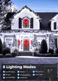Solar String Lights Outdoor, 2 Pack LED Solar Outdoor Lights | Solar Fairy Lights with 8 Lighting Modes, Waterproof Solar Christmas Halloween  Lights for Outside Tree Garden Balcony Gazebo Party - White - Size 22ft 30-LED String Light