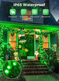 Solar String Lights Outdoor Waterproof, LED Outdoor Light | Solar Fairy Lights with 8 Lighting Modes, IP65 Waterproof Solar Christmas Halloween Lights for Outdoor Outside Tree Patio - Green - Size 22ft 30-LED String Light