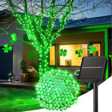 Solar String Lights Outdoor Waterproof, LED Outdoor Light | Solar Fairy Lights with 8 Lighting Modes, IP65 Waterproof Solar Christmas Halloween Lights for Outdoor Outside Tree Patio - Green - Size 72ft 200-LED String Light