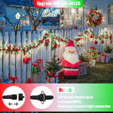 LED White Christmas Lights Outdoor, String Lights Plug in | Extendable, 8 Modes Christmas Tree Light, Timer, Durable, for Room Garden Patio Porch Wedding Christmas Halloween Decoration - Red & White & Green - Size 100m 1000-LED Light String with 3m Extens