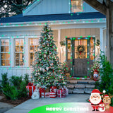 LED White Christmas Lights Outdoor, String Lights Plug in | Extendable, 8 Modes Christmas Tree Light, Timer, Durable, for Room Garden Patio Porch Wedding Christmas Halloween Decoration - Red & White & Green - Size 20m 200-LED Light String with 3m Extensio
