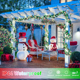 LED White Christmas Lights Outdoor, String Lights Plug in | Extendable, 8 Modes Christmas Tree Light, Timer, Durable, for Room Garden Patio Porch Wedding Christmas Halloween Decoration - Red & White & Green - Size 50m 500-LED Light String with 3m Extensio