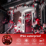 LED White Christmas Lights Outdoor, String Lights Plug in | Extendable, 8 Modes Christmas Tree Light, Timer, Durable, for Room Garden Patio Porch Wedding Christmas Halloween Decoration - Red & White - Size 100m 1000-LED Light String with 3m Extension Cabl