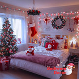 LED White Christmas Lights Outdoor, String Lights Plug in | Extendable, 8 Modes Christmas Tree Light, Timer, Durable, for Room Garden Patio Porch Wedding Christmas Halloween Decoration - Red & White - Size 100m 800-LED Light String with 3m Extension Cable