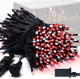 LED White Christmas Lights Outdoor, String Lights Plug in | Extendable, 8 Modes Christmas Tree Light, Timer, Durable, for Room Garden Patio Porch Wedding Christmas Halloween Decoration - Red & White - Size 20m 200-LED Light String with 3m Extension Cable