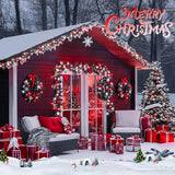 LED White Christmas Lights Outdoor, String Lights Plug in | Extendable, 8 Modes Christmas Tree Light, Timer, Durable, for Room Garden Patio Porch Wedding Christmas Halloween Decoration - Red & White - Size 50m 400-LED Light String with 3m Extension Cable