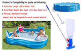 Jet Vacuum W/ 6 Section Poles of 57" for Frame Aboveground/Inflatable Pool Spa, No Electric Power Needed, Use Garden Hose Water Pressure to Vacuum