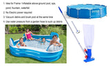 Jet Vacuum W/ 6 Section Poles of 57" for Frame Aboveground/Inflatable Pool Spa, No Electric Power Needed, Use Garden Hose Water Pressure to Vacuum