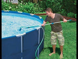 Jet Vacuum W/ 6 Section Poles of 57" for Frame Aboveground/Inflatable Pool Spa, No Electric Power Needed, Use Garden Hose Water Pressure to Vacuum