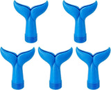 5-Piece Threaded Pool Fountain Nozzle Set for Water Feature Display, 5 Piece Fishtail Heads for Poolside Display Areas Pool Fountain Nozzle Fishtail Head Water Feature Decorative Backyard Threaded Head Set - Blue - Size 95mm In Australia - Darrahopens