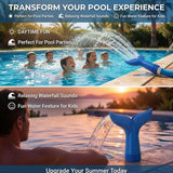5-Piece Threaded Pool Fountain Nozzle Set for Water Feature Display, 5 Piece Fishtail Heads for Poolside Display Areas Pool Fountain Nozzle Fishtail Head Water Feature Decorative Backyard Threaded Head Set - Blue - Size 95mm
