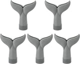 5-Piece Threaded Pool Fountain Nozzle Set for Water Feature Display, 5 Piece Fishtail Heads for Poolside Display Areas Pool Fountain Nozzle Fishtail Head Water Feature Decorative Backyard Threaded Head Set - Gray - Size 95mm