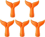 5-Piece Threaded Pool Fountain Nozzle Set for Water Feature Display, 5 Piece Fishtail Heads for Poolside Display Areas Pool Fountain Nozzle Fishtail Head Water Feature Decorative Backyard Threaded Head Set - Orange - Size 95mm In Australia - Darrahopens